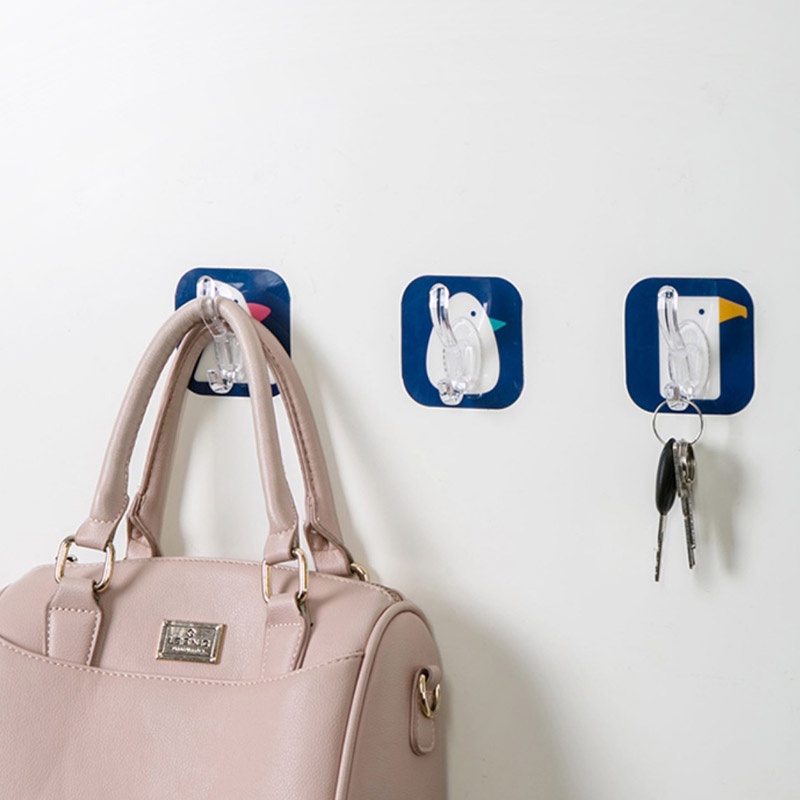 Móc Dán Tường 6 Móc Dán Được Bề Mặt Góc Tường, Có Thể Cắt Rời Tiện Lợi - C22