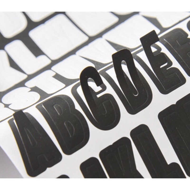 Set 2 tờ sticker alphabet (số và chữ cái)