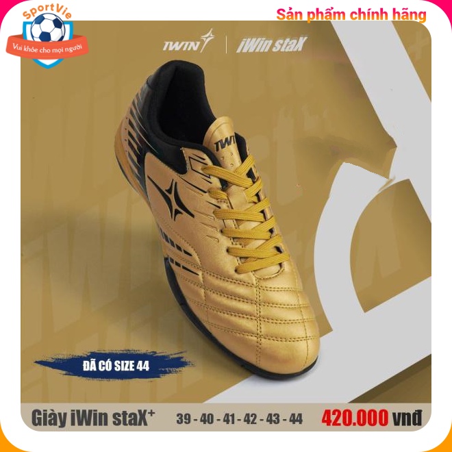 Giày IWIN STAX 204 TF đế cao su 2 lớp chính hãng – giày đá bóng sân cỏ nhân tạo nhẹ đẹp