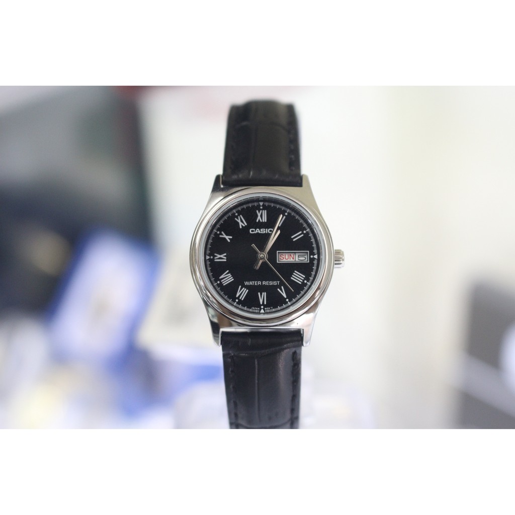 Đồng hồ nam/nữ casio chính hãng V006L, dây da