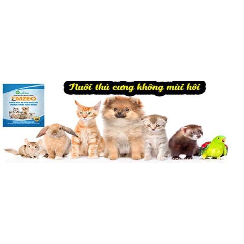Chế Phẩm Khử Mùi Hôi Phân Chó Mèo Và Thú Cưng - Vi Sinh EMZEO Đức Bình Gói 200g