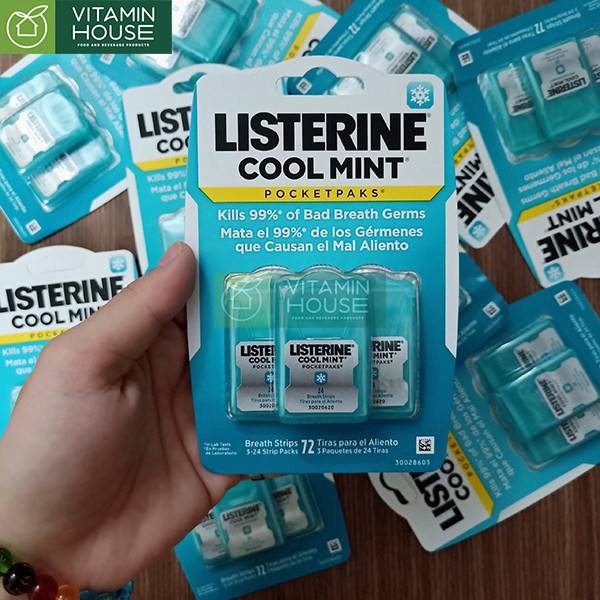 Vỉ 3 Hộp Miếng ngậm thơm miệng Listerine