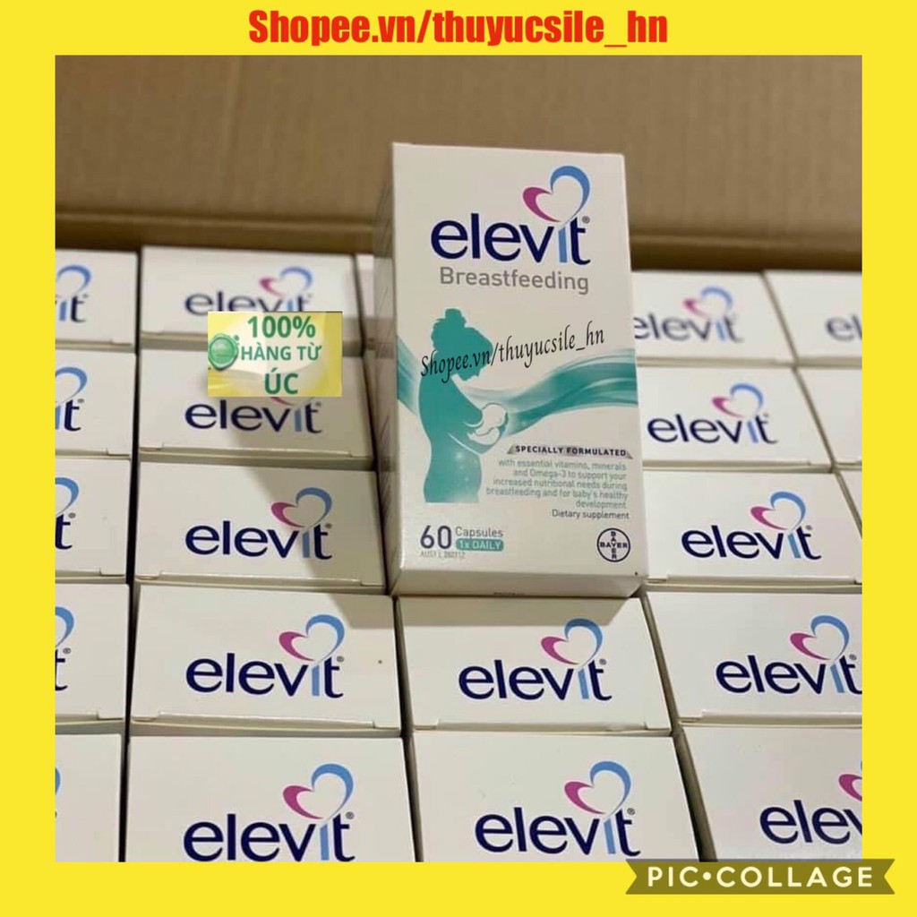 (Mẫu mới 2020 - Date 2023) Elevit sau sinh cho Mẹ, Elevit Bú, Elevit Breastfeeding 60 viên - Xuất xứ Úc