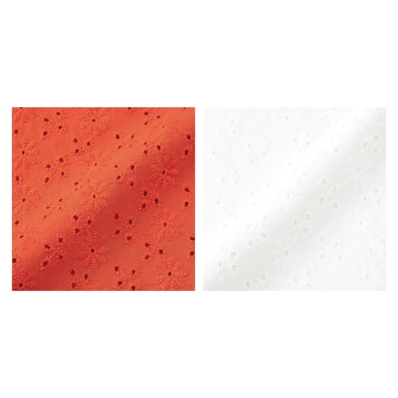 Đầm sơ mi thêu bởi cổ tim xinh xắn, dễ thương Vintage, mơ màng như nàng thơ của GU - Nhật