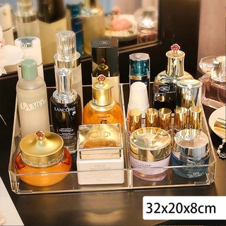 [Size lớn 32 x20 ] Khay đựng mỹ phẩm chữ nhật 3 ngăn