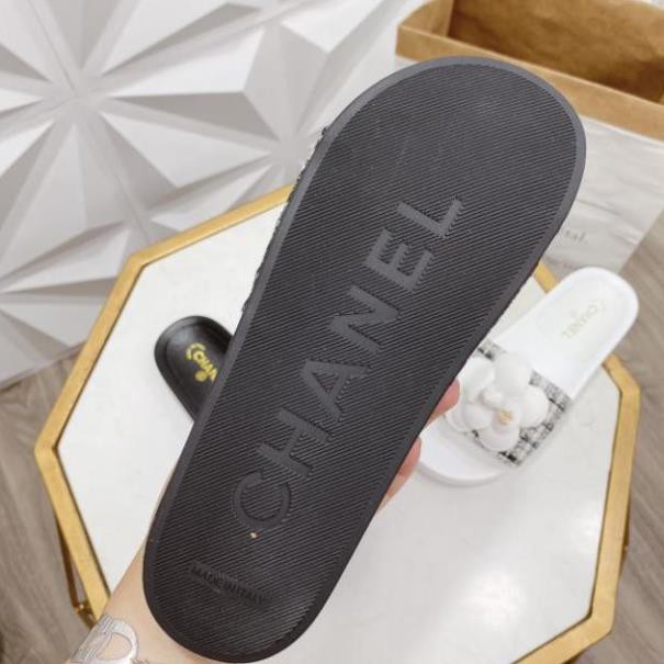 HVm(ẢNH THẬT) Dép Lê Hoa Trà Quai Dạ Ngang Da Mềm Fullbox Bill Túi Cao Cấp