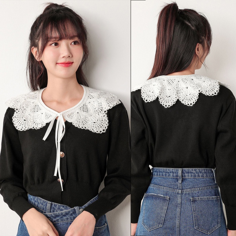 Cổ Áo Giả Hán Phục Phối Ren Rỗng Dễ Thương Trang Trí