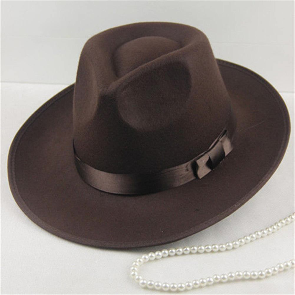 Mũ Fedora vải nỉ rộng vành phong cách vintage