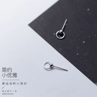 Stub earing vòng tròn S925