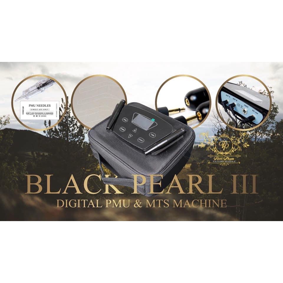 Máy BLACK PEARL 3 Kỹ Thuật Số Hai Tay Cầm Chuyên Phun Xăm Thẩm Mỹ