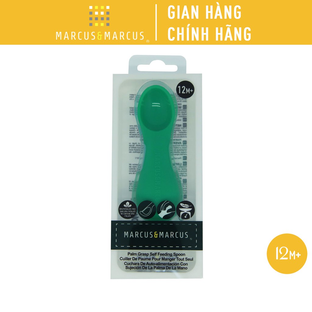 Thìa tập ăn silicon cho bé Palm Grasp Marcus &amp; Marcus, từ 12 tháng - Ollie