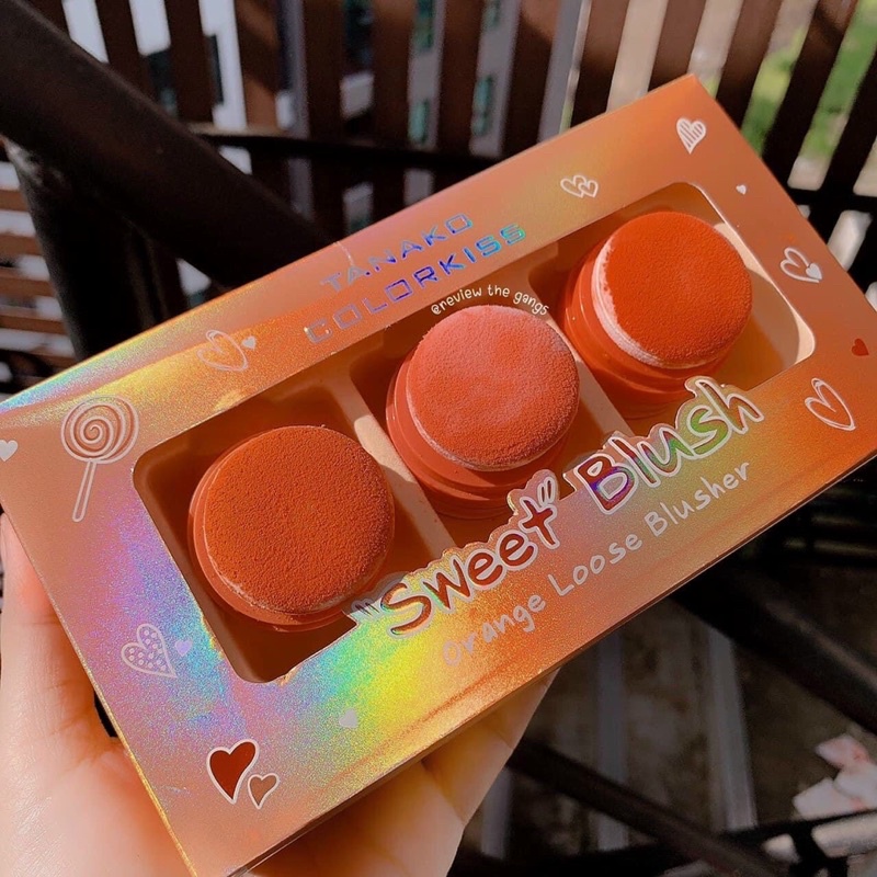 Set 3 Má Hồng Bột Kèm Mút TANAKO Thái Lan Sweet Blush | BigBuy360 - bigbuy360.vn
