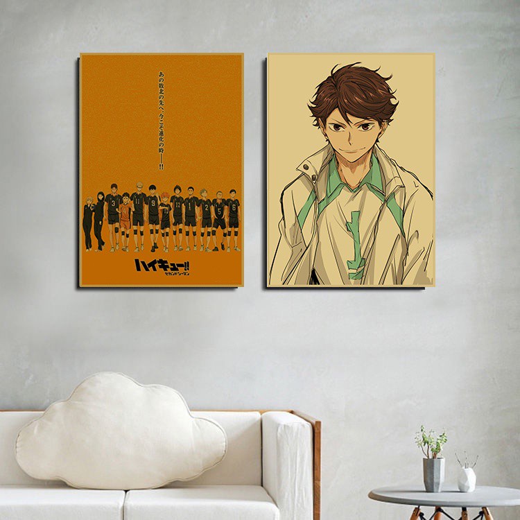 Poster Hoạt Hình haikyuu Trang Trí Chất Lượng Cao