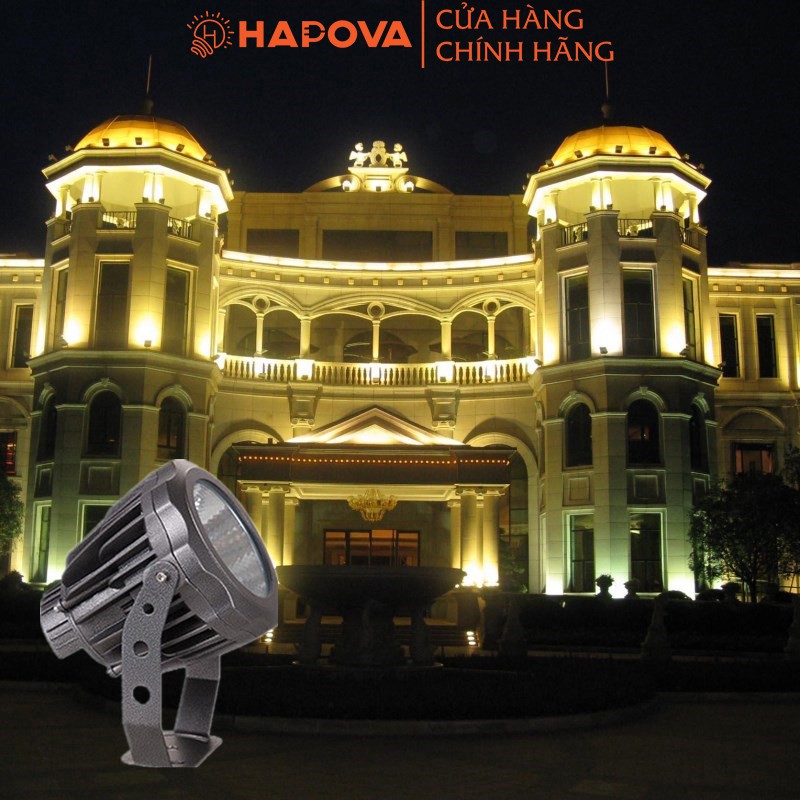 Đèn rọi cột, rọi tường, rọi đá, cắm cỏ  chiếu cây ngoài trời 30w 20w, 10w, 7w MIKO 1203, 302 - AS vàng
