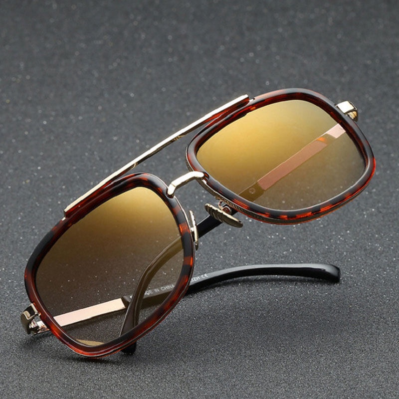 Kính Mát Gọng Kim Loại Tròng HD Thiết Kế Đơn Giản Thời Trang