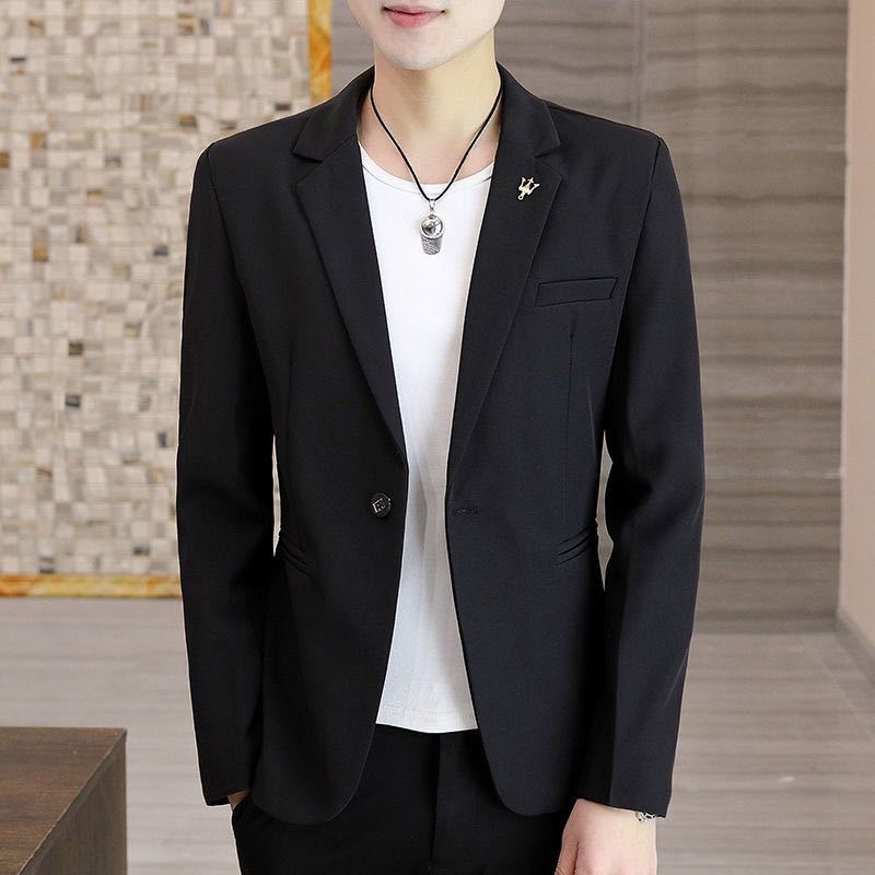 &lt; Chất Lượng Cao &gt; Áo Khoác Nam Dáng Ôm Phong Cách Hàn Quốc Thời Trang Xuân Thu