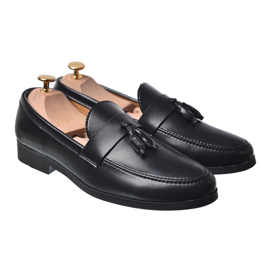 Giày da nam công sở Menovu giày nam chuông đen phong cách Hàn Quốc DR02