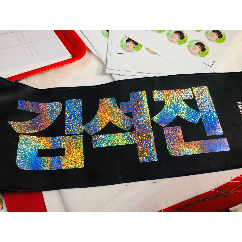 Slogan vải Fansite 20x60cm - Khăn cổ cũ in 2 mặt theo yêu cầu