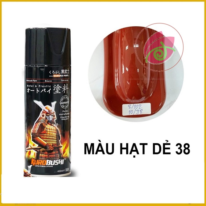 Chai Xịt Sơn Samurai 10/38 Chính Hãng Màu Nâu Hạt Dẻ