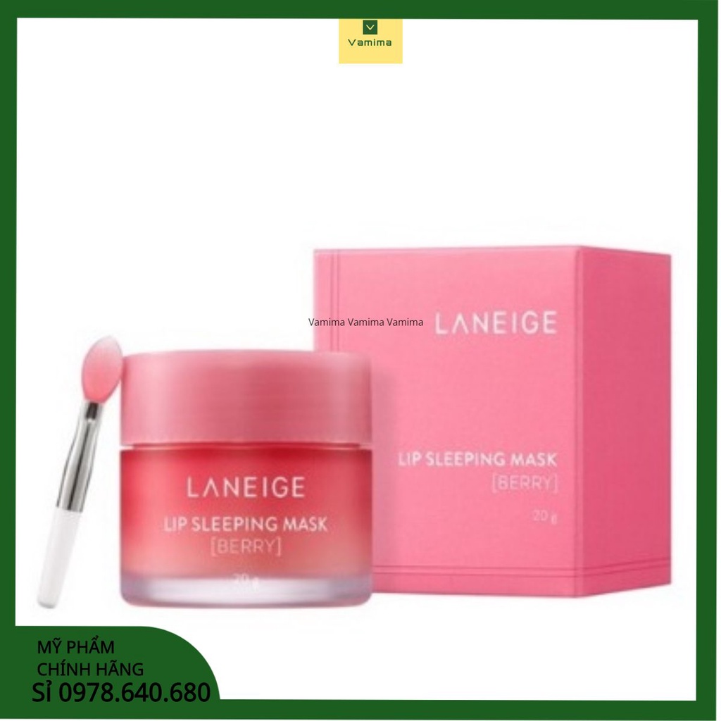 Mặt nạ ngủ môi Laneige 20g giảm thâm dưỡng môi cấp ẩm dưỡng ẩm chống lão hóa - Vamima Cosmetic