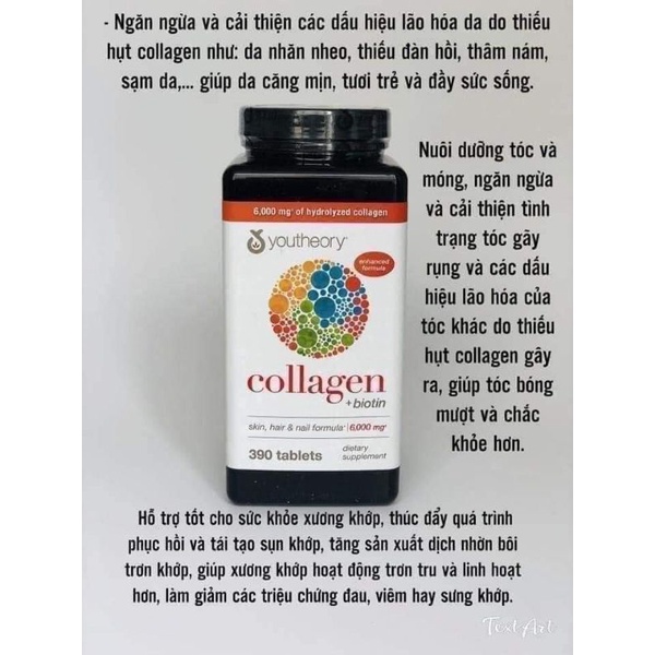 VIÊN UỐNG COLLAGEN 390V CỦA MỸ
