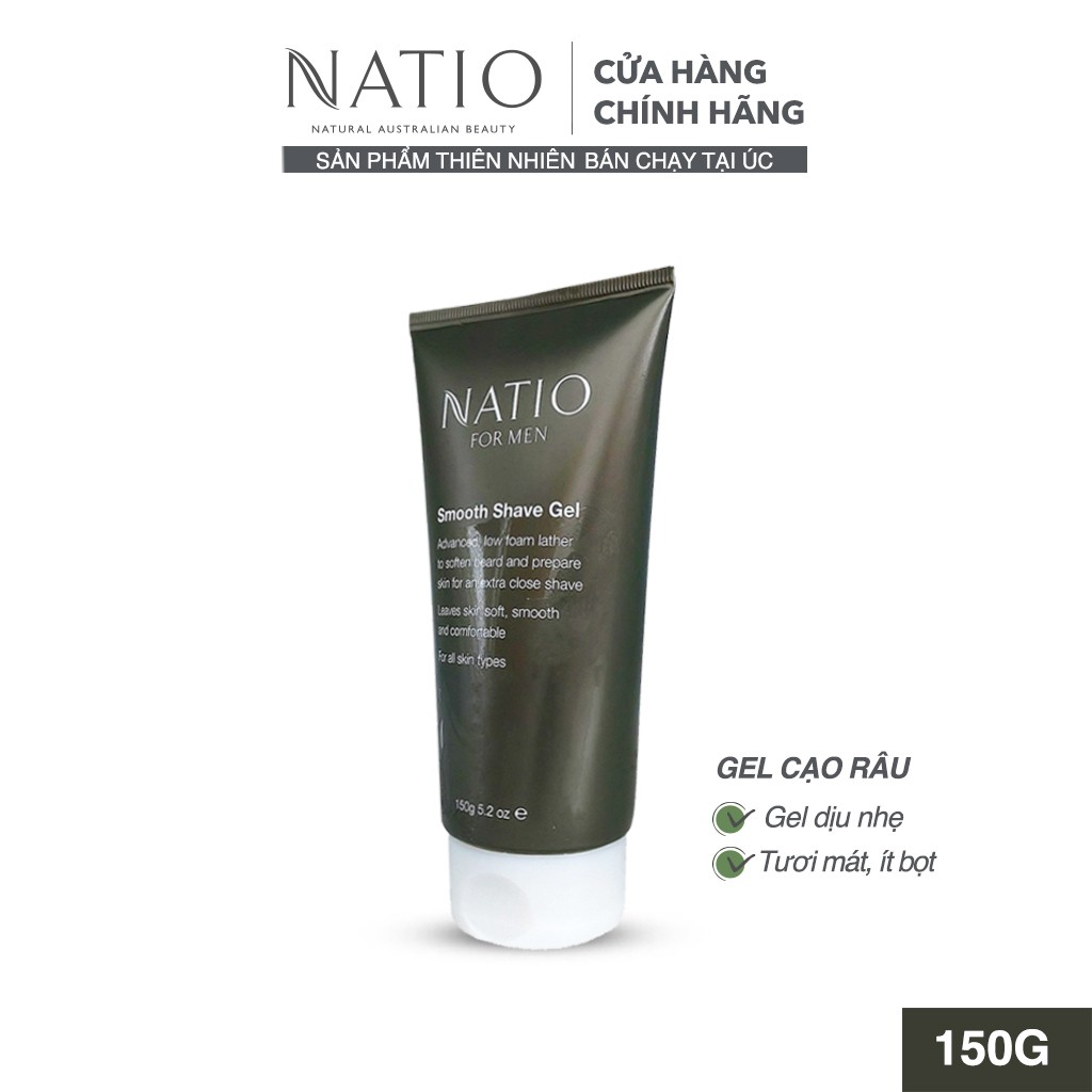 Gel Cạo Râu Natio For Men Smooth Shave Gel 150g