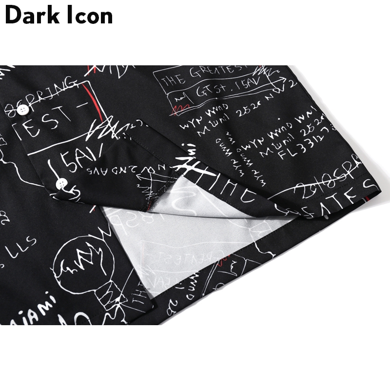 Áo sơ mi ngắn tay in họa tiết phong cách năng động trẻ trung cho nam