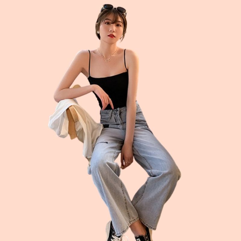 Áo 2 Dây Nữ Su Mền Mịn, Áo Bra 2 Dây Cotton Dán Dài [Có Mút Ngực Có Thể Tháo Rời] - 9998 Dài