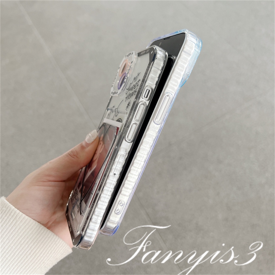 Ốp Điện Thoại TPU Mềm Trong Suốt Có Ngăn Đựng Thẻ Cho IPhone 14 13 12 11 Pro Max X XR Xs Max 8 7 Plus SE 2020