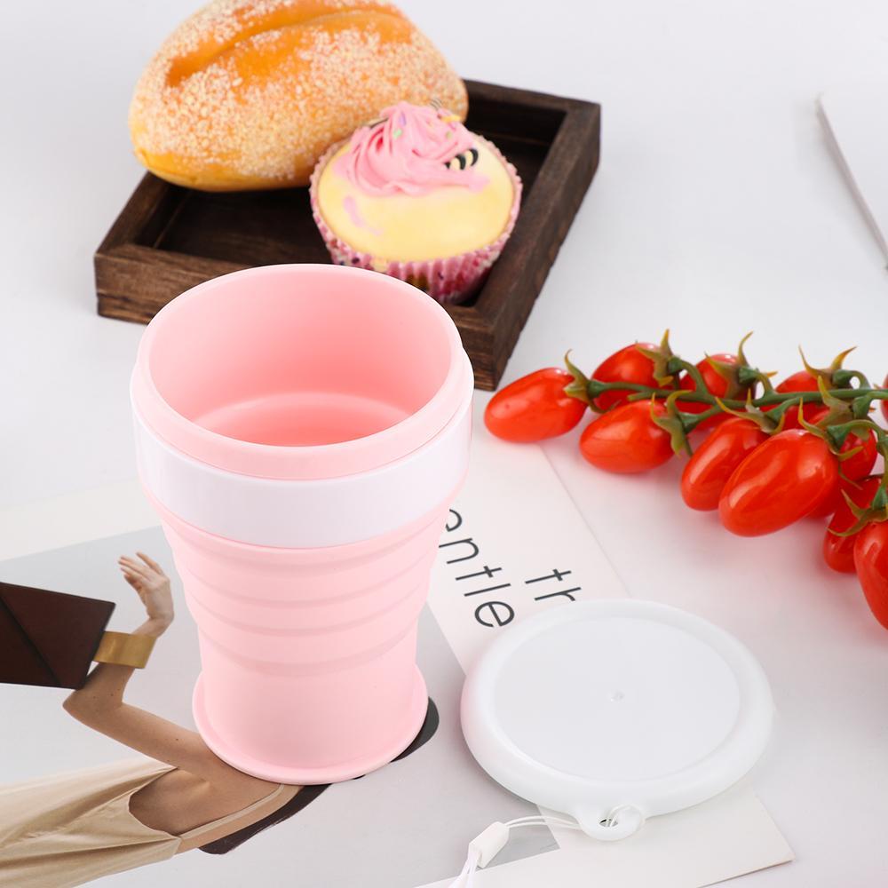 WTTLE Cốc Uống Nước Silicone Có Thể Gấp Lại Được, Dung Tích 100 / 200 / 350ml