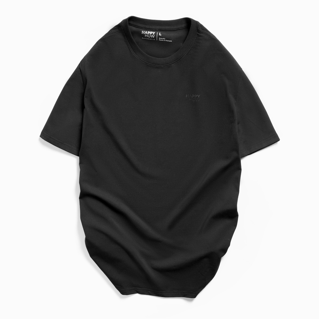 Áo thun nam cổ tròn in HappyHow vải Cotton co giãn,dày dặn, form regular fit