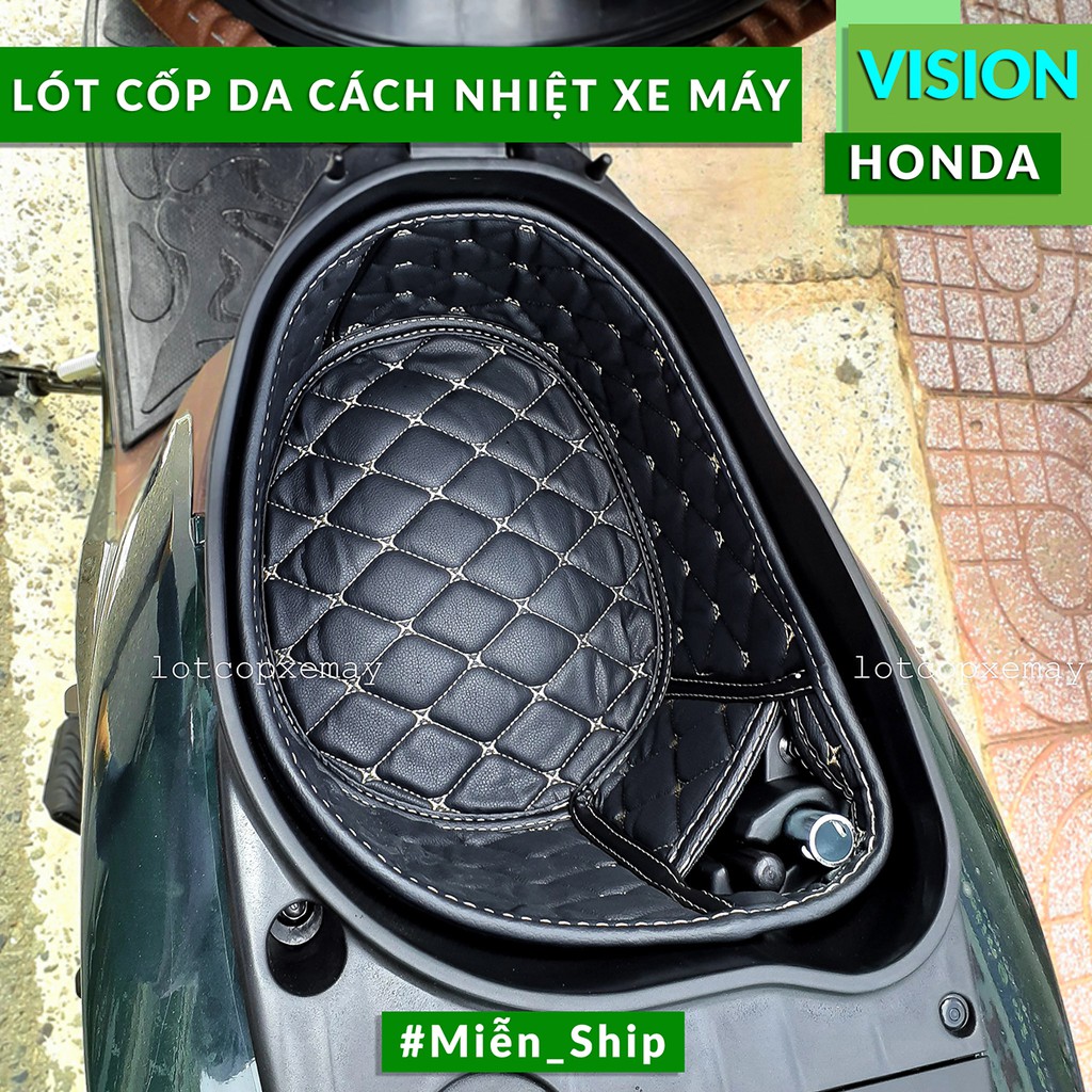 Lót Cốp Da Chống Nóng Chống shock - HONDA VISION 2009-2020-Giá Tận Xưởng-Có Túi Giấy Tờ