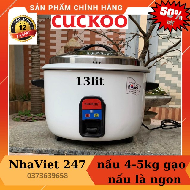 Nồi Cơm Điện công nghiệp CUC KOO -13lit -2000W-nấu 4-5kg Gạo-Nồi Dày ,Đẹp Nấu Cơm Ngon - Bảo Hành 12 tháng