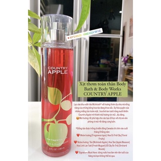 Nước hoa xịt thơm toàn thân Bath&Body Work