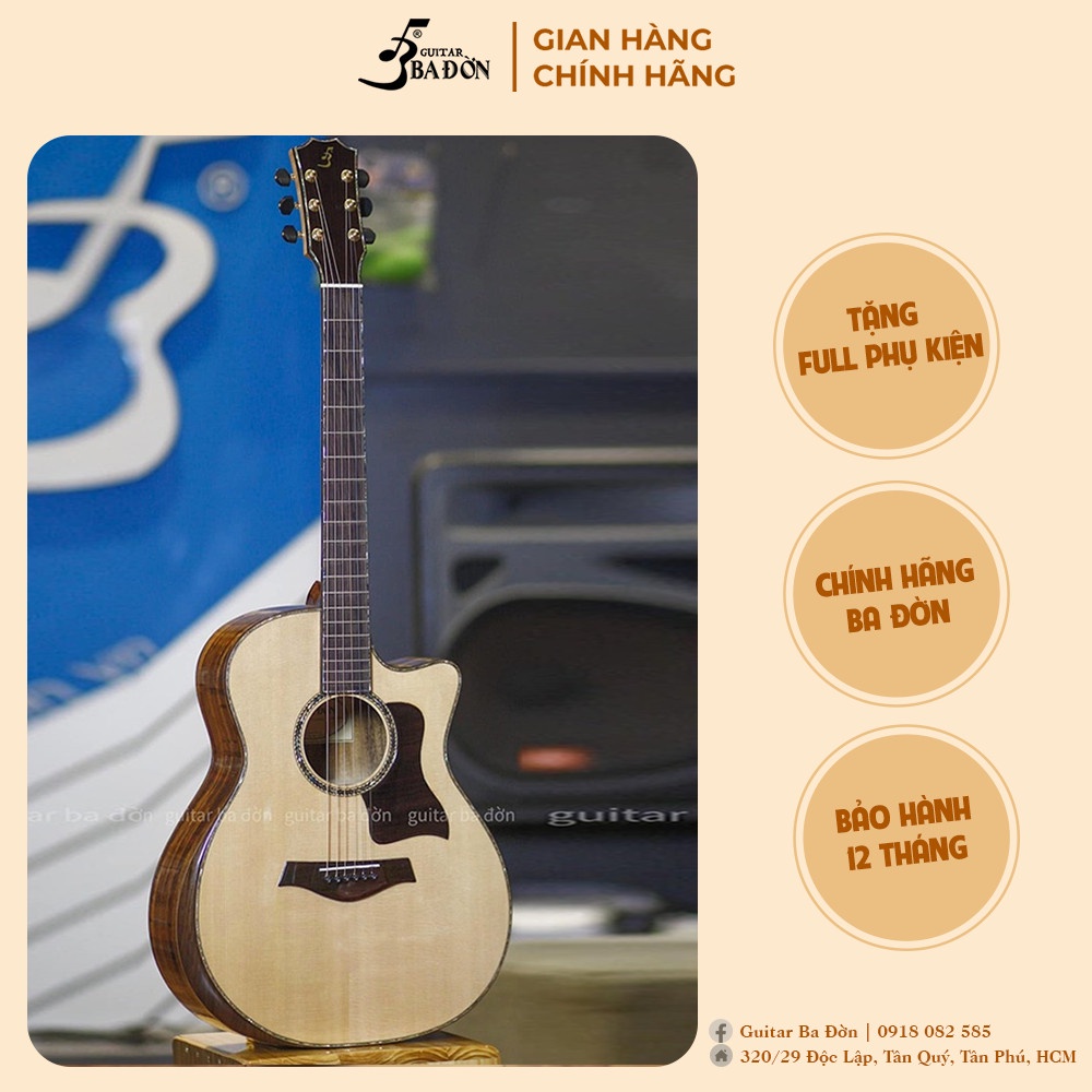 Acoustic Ba Đờn T700 Cẩn Xà Cừ