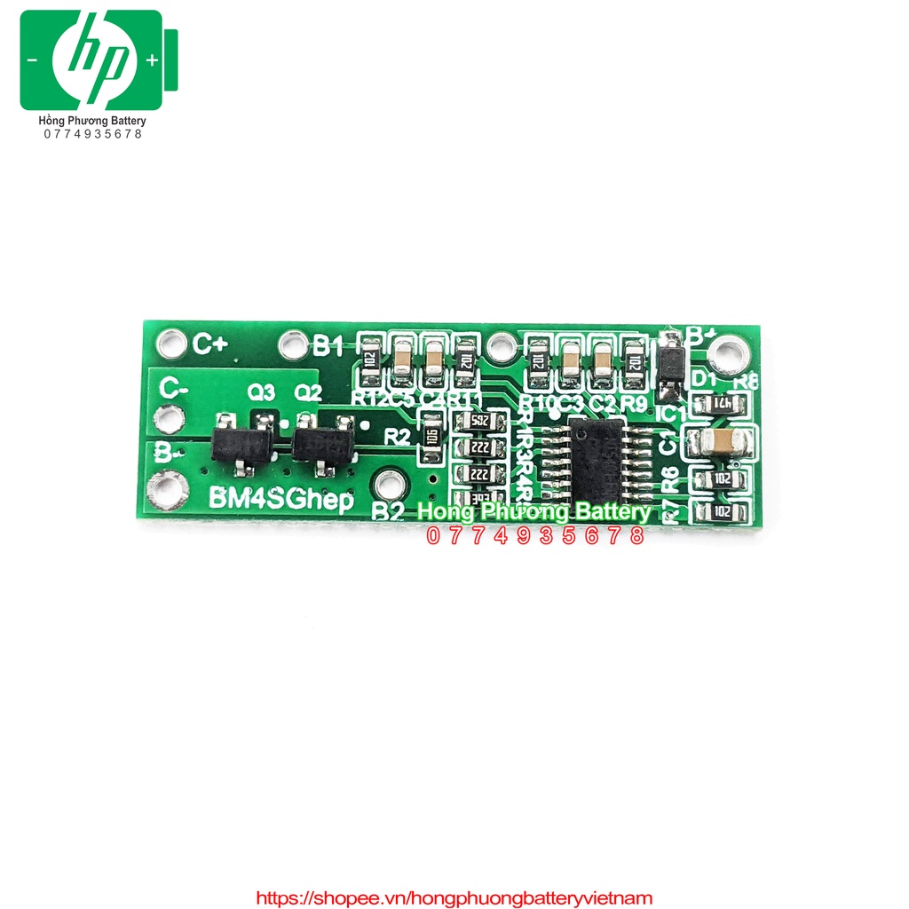 Mạch ghép 4s-14.4v siêu nhỏ kt 10x30mm