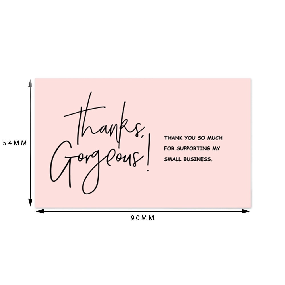 C03 Bộ 30 Thiệp cảm ơn Tone Trắng Hồng Thank you Card lịch thiệp quà tặng trang trí đóng gói quần áo shop - sockick.meme