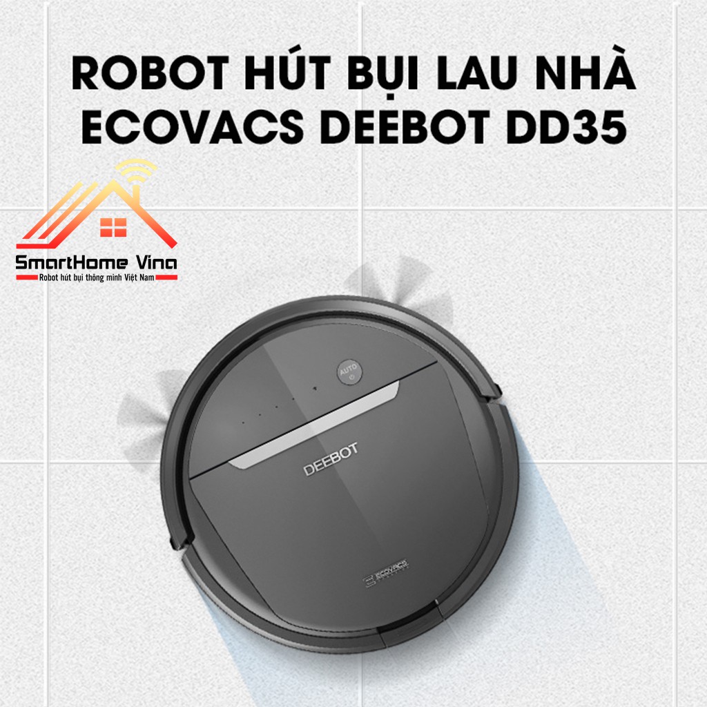 Robot hút bụi Ecovacs Deebot DD35 - Hàng chính hãng, bảo hành 12 tháng