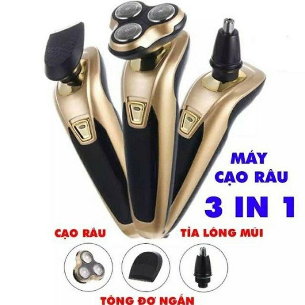 Máy cạo râu đa năng thông minh - Tông đơ 3 trong 1 cắt tóc, cạo râu, tỉa lông mũi