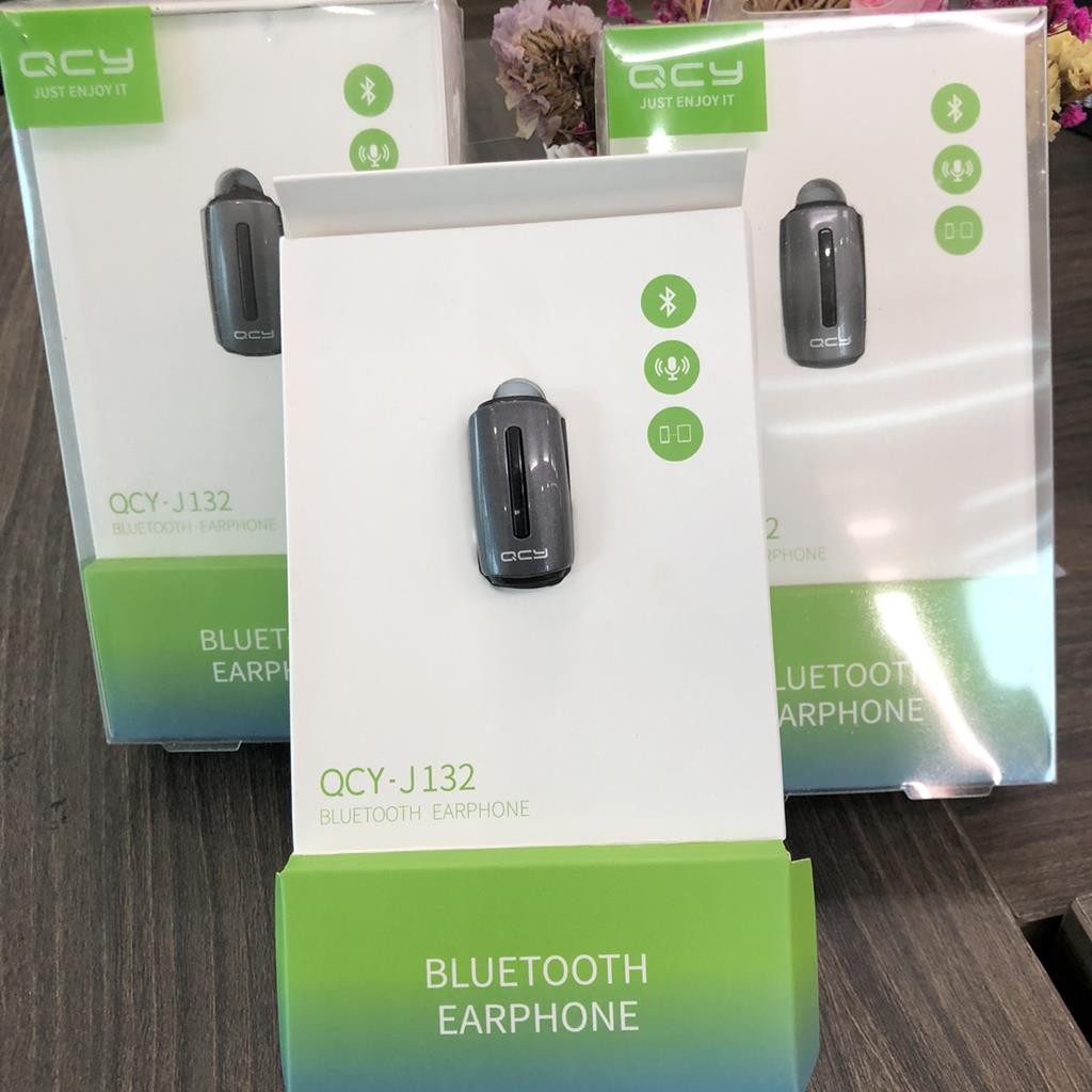 Tai nghe Bluetooth 5.0 một bên kèm mic QCY-J132 Công nghệ chống ồn mới nhất -dc3592