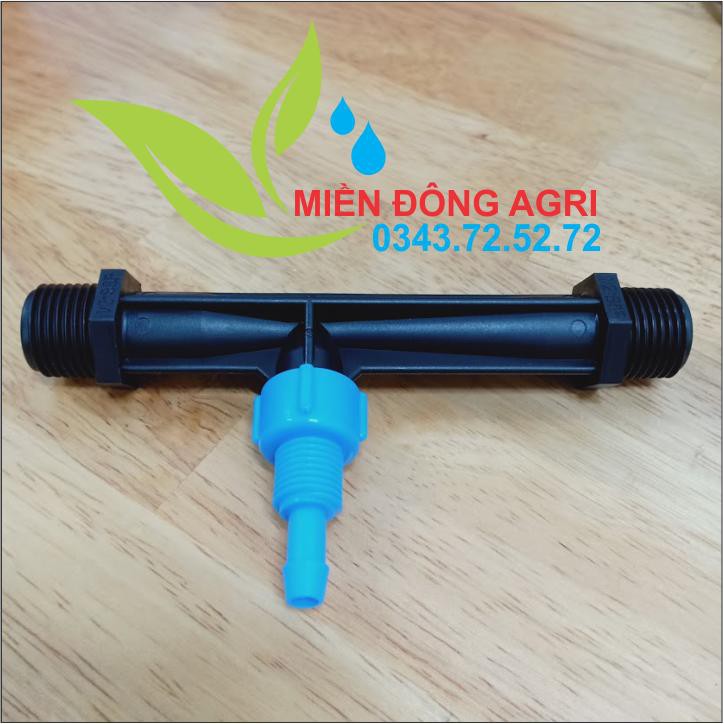 1 BỘ VENTURI CHÂM PHÂN REN NGOÀI 27MM KHÔNG ỐNG HÚT