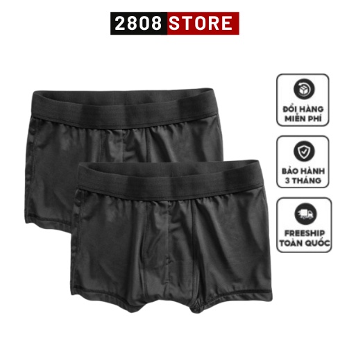 Quần lót BOXER nam vải thun lụa Icy tự nhiên 100% thoáng khí,co giãn cao cấp