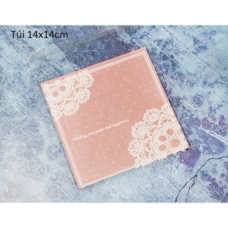 Túi dán đựng bánh 14x14cm 100c