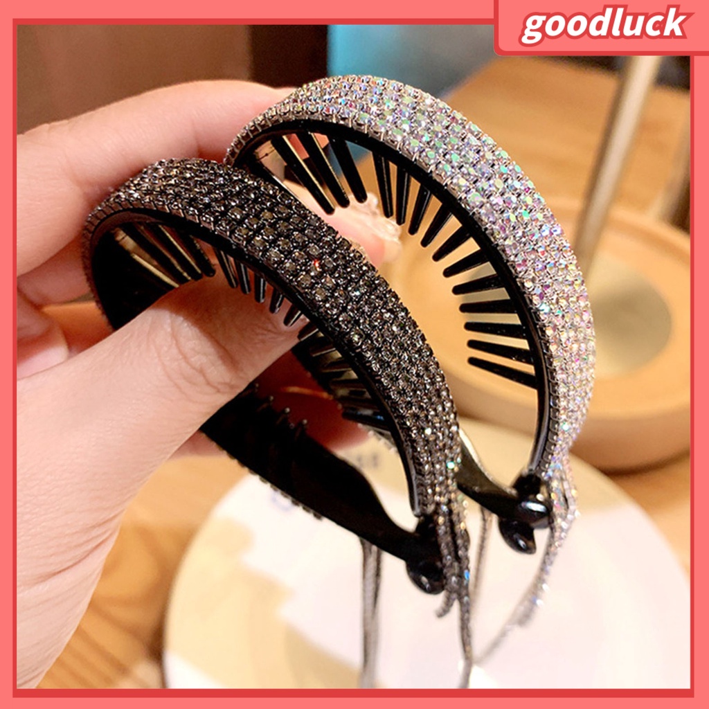 [Hàng mới về] Dụng cụ làm tóc tạo kiểu đính đá tua rua tinh tế cho nữ