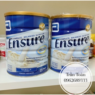 Sữa Ensure Úc, lon 850g