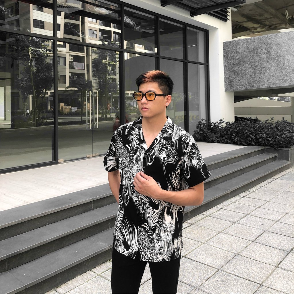 Áo sơ mi nam nam TouchMe họa tiết loang chất lụa thoáng mát, cao cấp Monogram FD | Sản phẩm mới 2021 | BigBuy360 - bigbuy360.vn