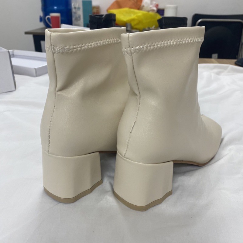 Giày Bốt Mũi Vuông, Cao Gót, Cổ Lửng Siêu Sang Chảnh G33 | BigBuy360 - bigbuy360.vn