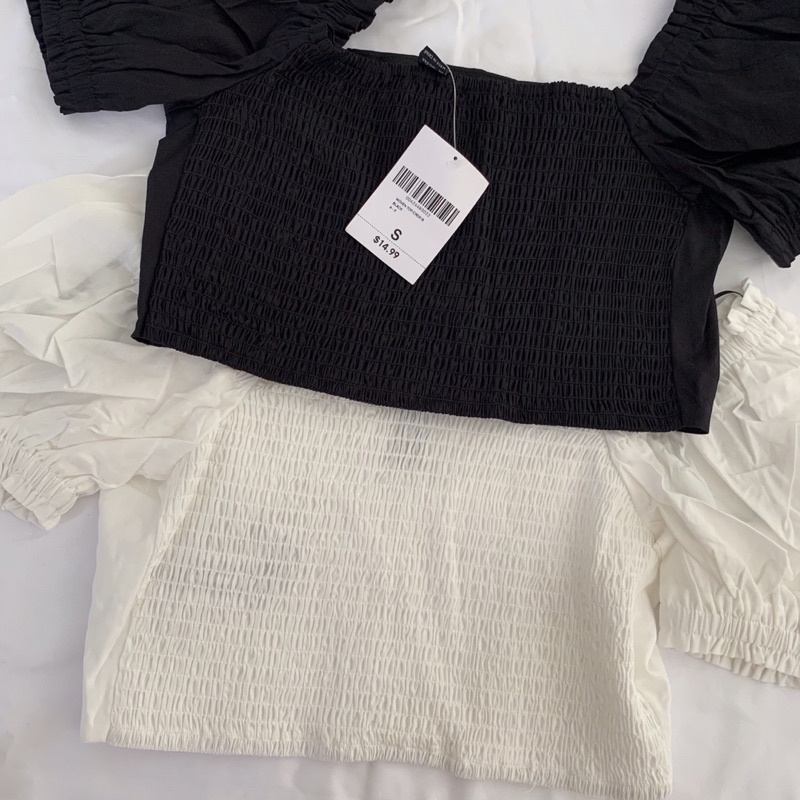 Áo poplin cổ vuông F-21 xuất xịn