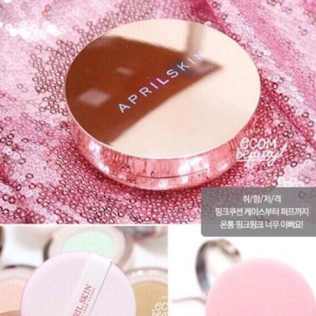 Phấn nước April Skin Magic Pink Cushion Pink SPF50 Xuất xứ Hàn Quốc