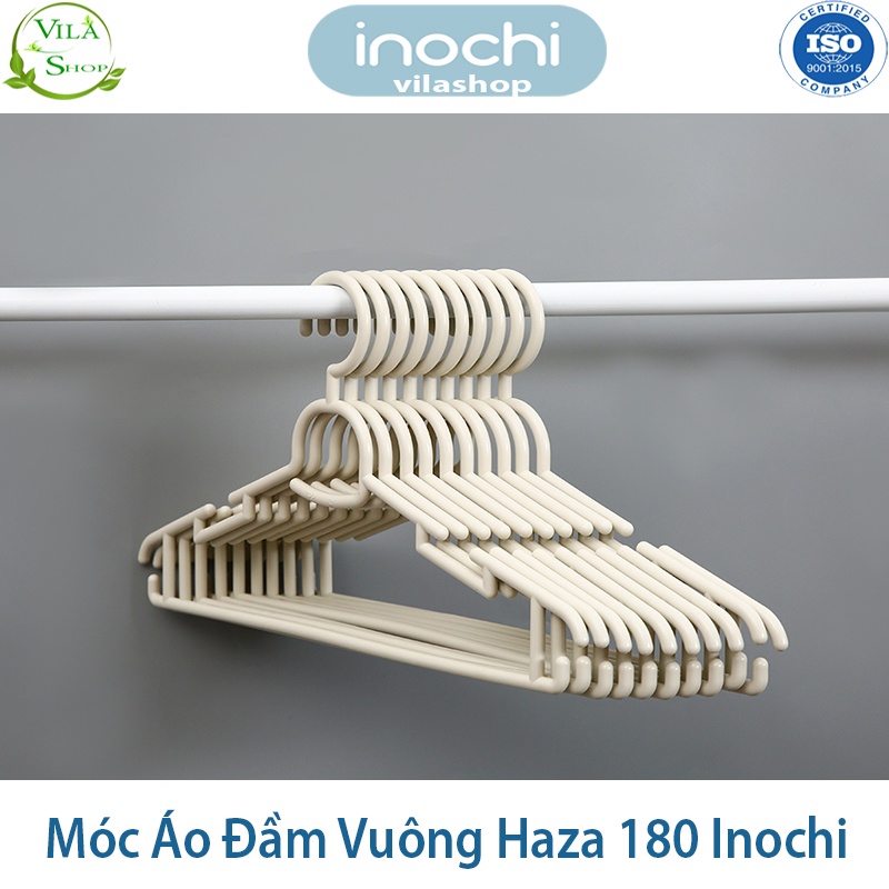 Bộ Sưu Tập 10 Móc Treo Quần Áo Người Lớn, Móc Treo Đa Năng Inochi Nhựa PP Chịu Tác Động Thời Tiết Không Cong Vênh